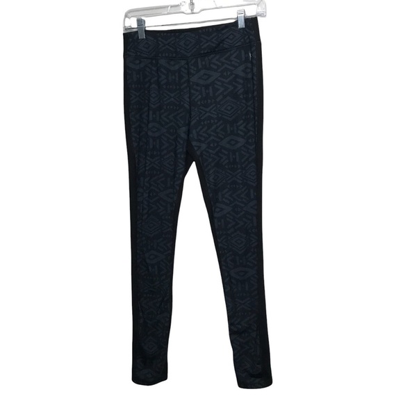 Danskin Now Dri More Black Gray Geo Print Leggings Small - Picture 1 of 10